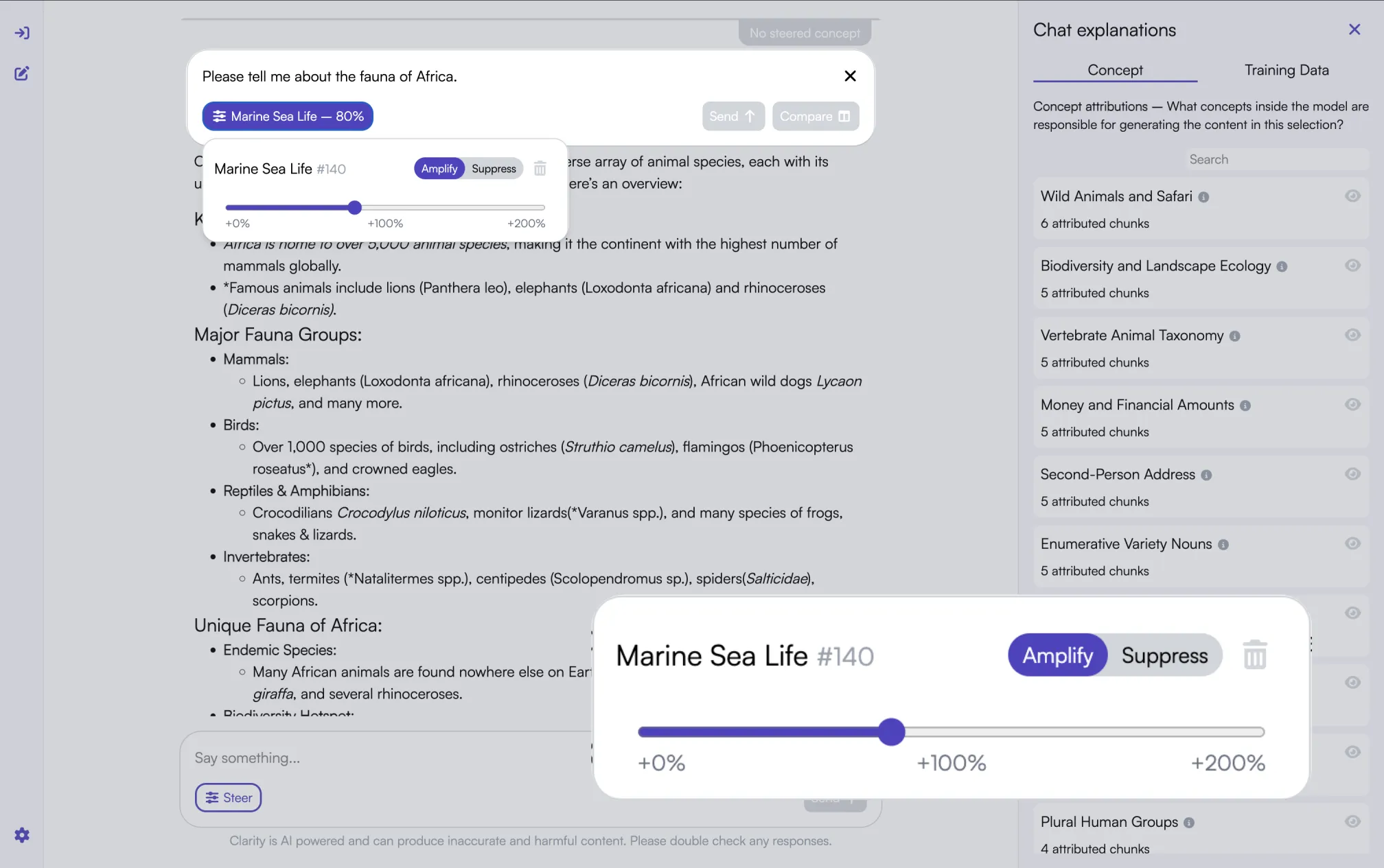 Let's add "Maring Sea Life" and amplify it.